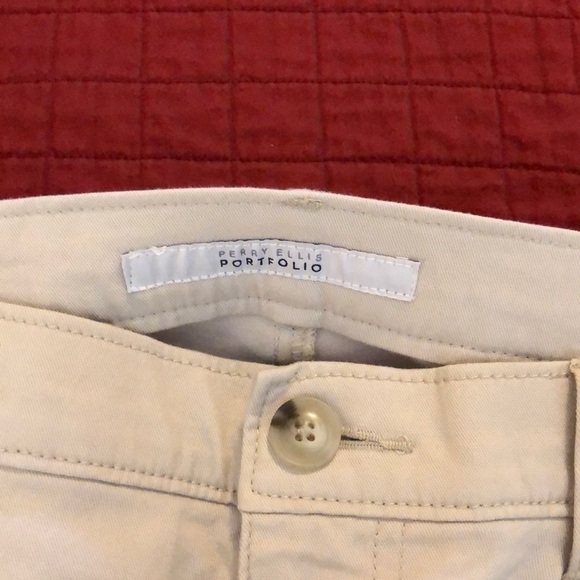 Perry Ellis Portfolio Khaki Pants Size 34x32 - Picture 2 of 6